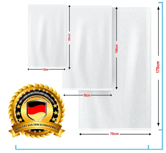 Handtuch, Duschtuch –Papa mit Kinderamen 140x70cm – Bild 5