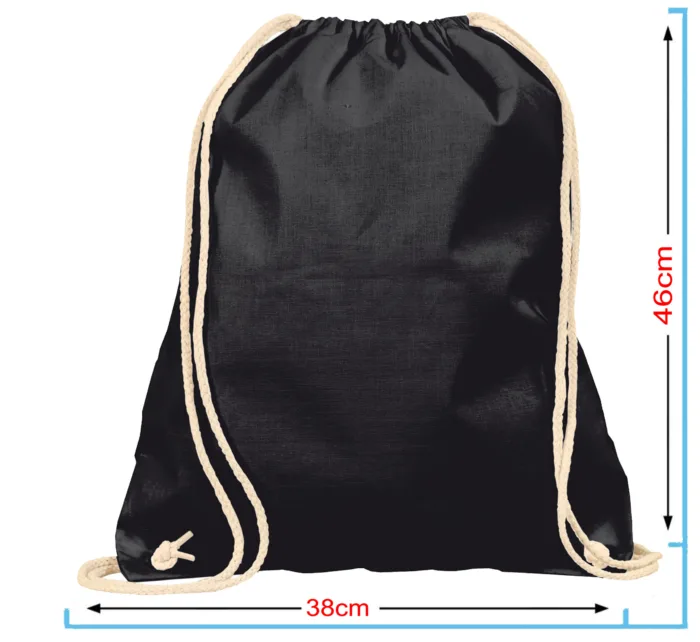 Grinch Ich hasse Menschen Mittelfinger- Rucksack, Turnbeutel, Jute, Sportbeutel – Bild 3