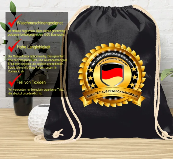 Grinch Ich hasse Menschen Mittelfinger- Rucksack, Turnbeutel, Jute, Sportbeutel – Bild 4