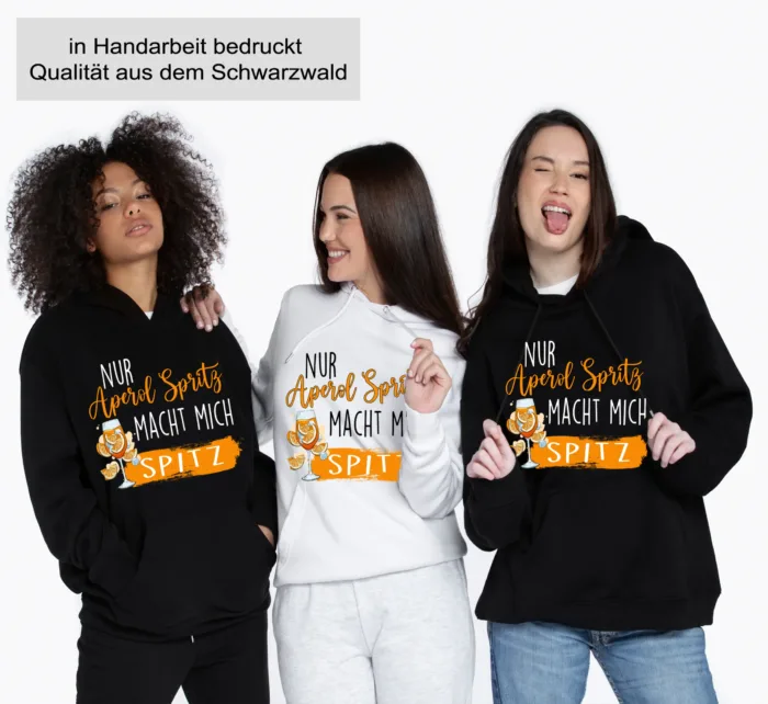 Nur Aperol Spritz macht mich Spitz– Unisex Kapuzen Hoodie – Bild 4
