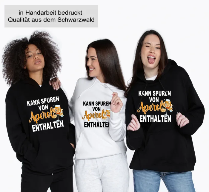 Kann spuren von Aperol enthalten– Unisex Kapuzen Hoodie – Bild 5