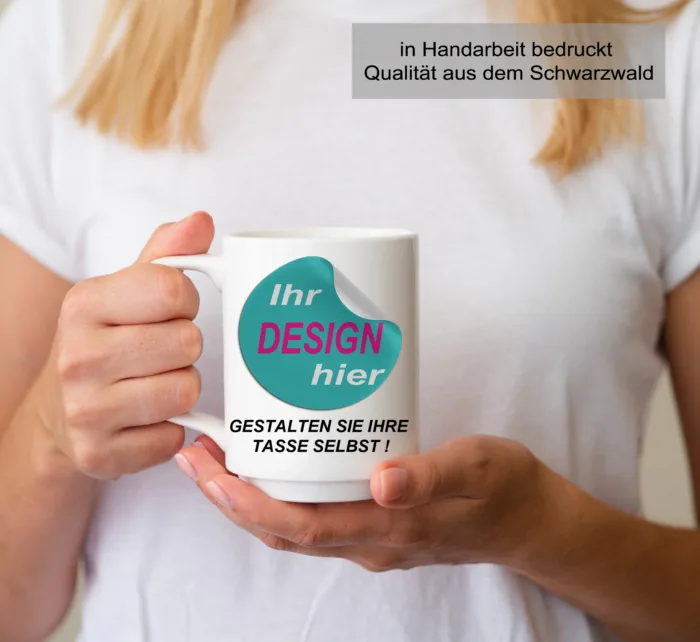 Tasse mit eigenem Design, Personalisiert, selbst gestalten, Becher Wunschdruck – Bild 2