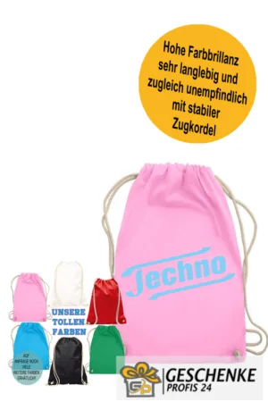 Techno- Rucksack, Turnbeutel, Jute Beutel für Festivals