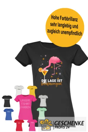 Die Lage ist besäufniserregend, Flamingo - Damen T-Shirt