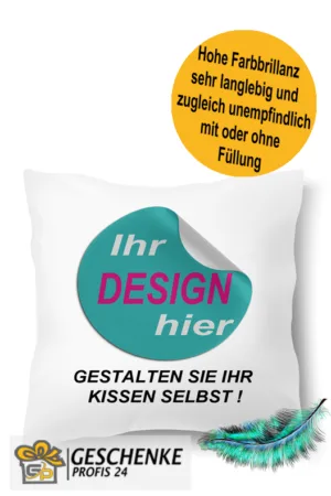 Kissen mit deinem eigenen Wunschdesign, ein oder beidseitig bedruckt
