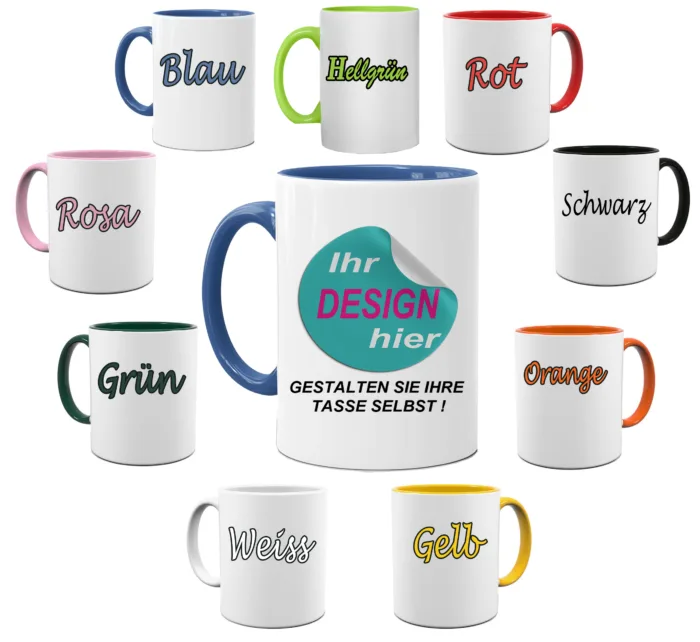 Tasse mit eigenem Design, Personalisiert, selbst gestalten, Becher Wunschdruck – Bild 6