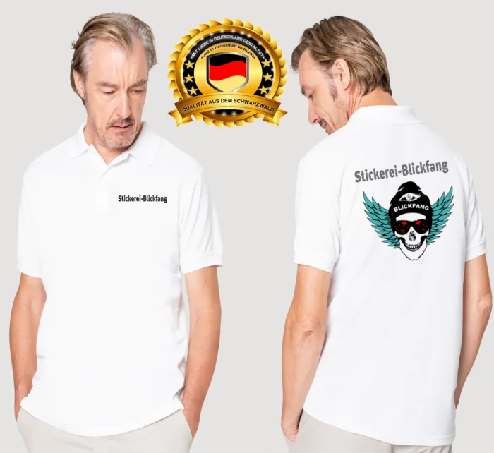 Bestickte Polo Shirt mit Fasnet, Fasching, Vereinslogo, Masken oder Wunschtext – Bild 3