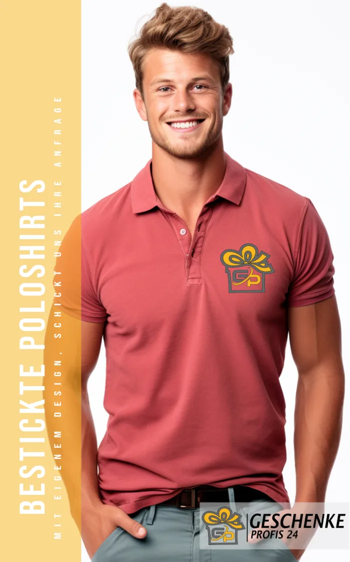 Bestickte Poloshirts mit Firmen, Vereinslogo oder Wunschtext