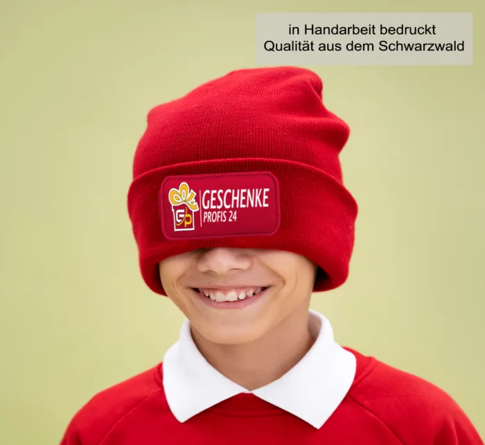 Beanie Mütze mit eigenem Design für Vereine, Fasnet, Fasching, Zünfte – Bild 4