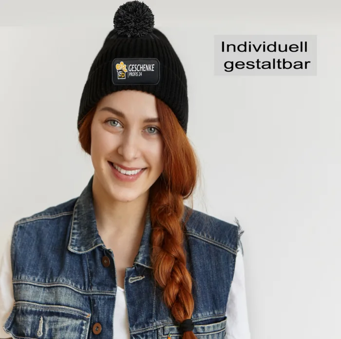 Bommel Mütze Beanie mit eigenem Design für Vereine, Fasnet, Fasching, Zünfte – Bild 5