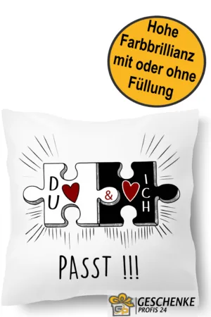 Valentinstag Kissen -Puzzle Stücke Du und Ich passt !!!
