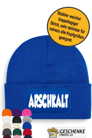 Beanie Mütze Arschkalt  Strickmütze, Wintermütze, Wollmütze, Kappe, Geschenk | Unisex