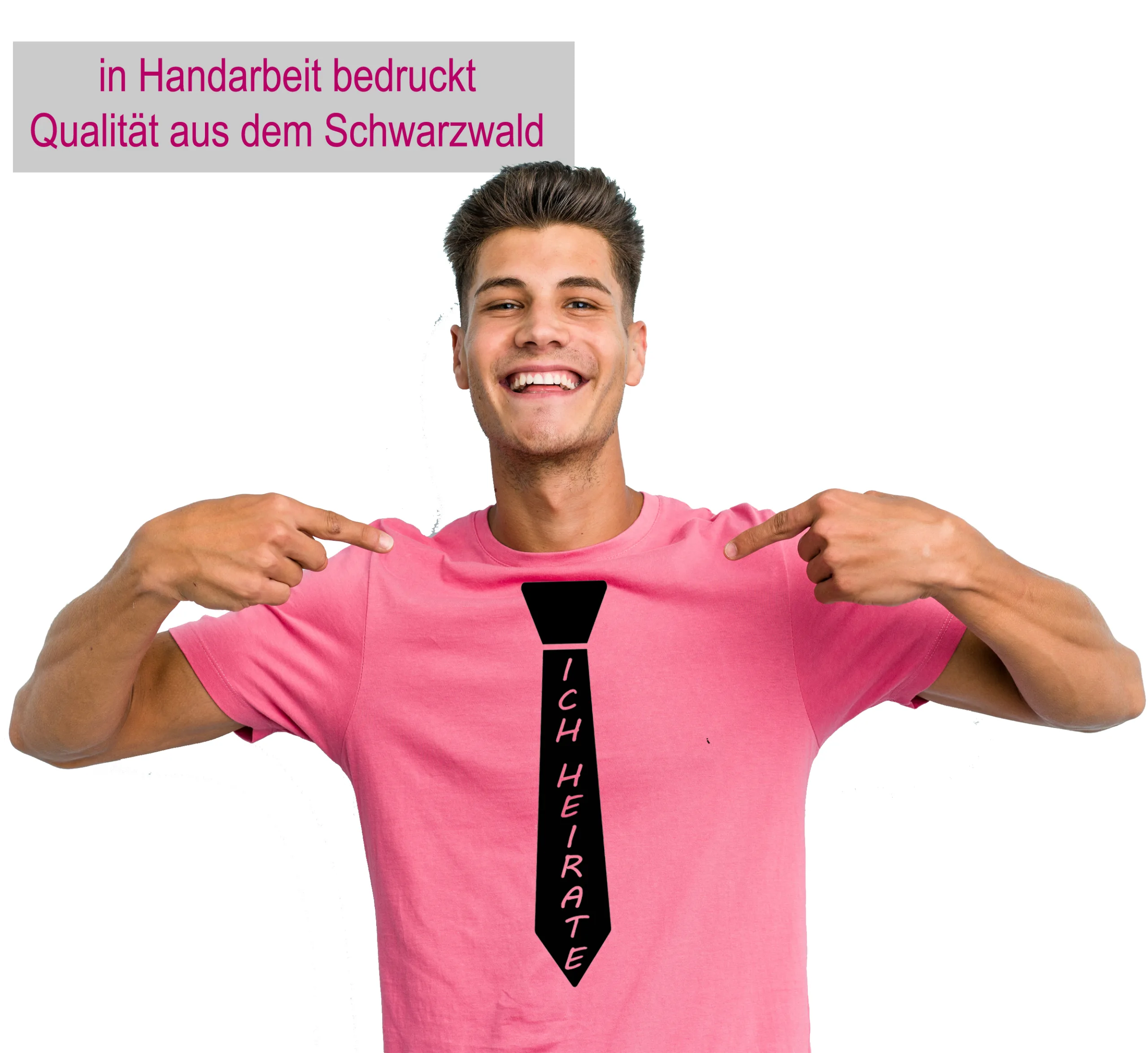 JGA T-Shirt; Junggesellenabschied für Männer " Krawatte - Fliege“ – Bild 5