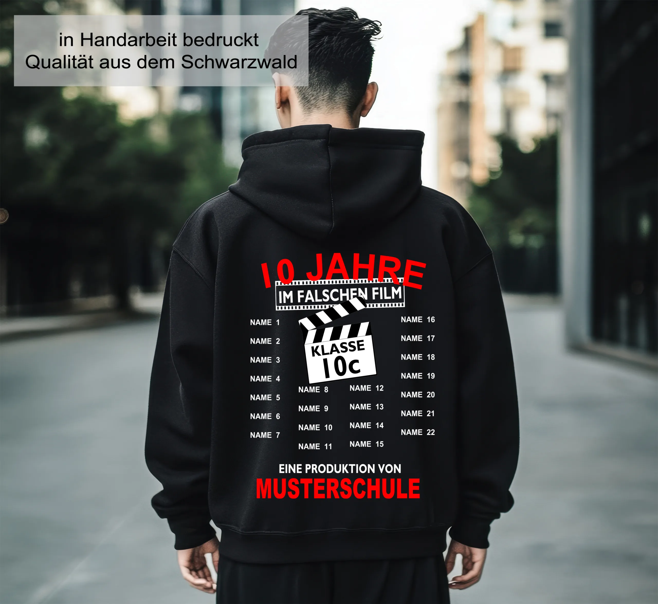 Abschluss Hoodie Blicknix– Cooler Abi Pullover mit AK Logo – Abschlussklasse – Unisex Kapuzenpullover Schulabschluss Hoodie mit Print – Bild 5