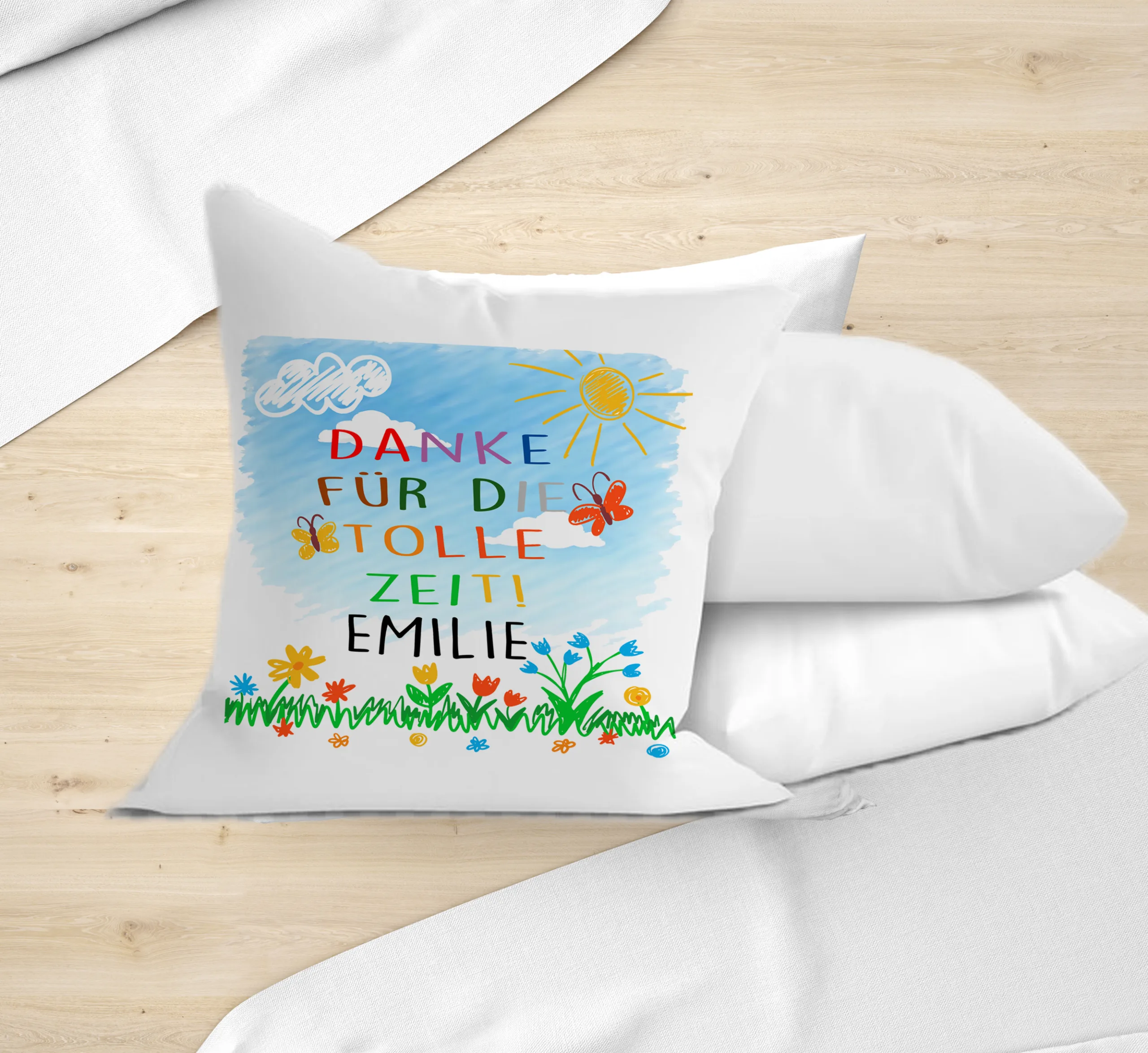 Erzieherin Geschenk Kissen zum Abschied – Persönliches Danke aus dem Kindergarten – Bild 5