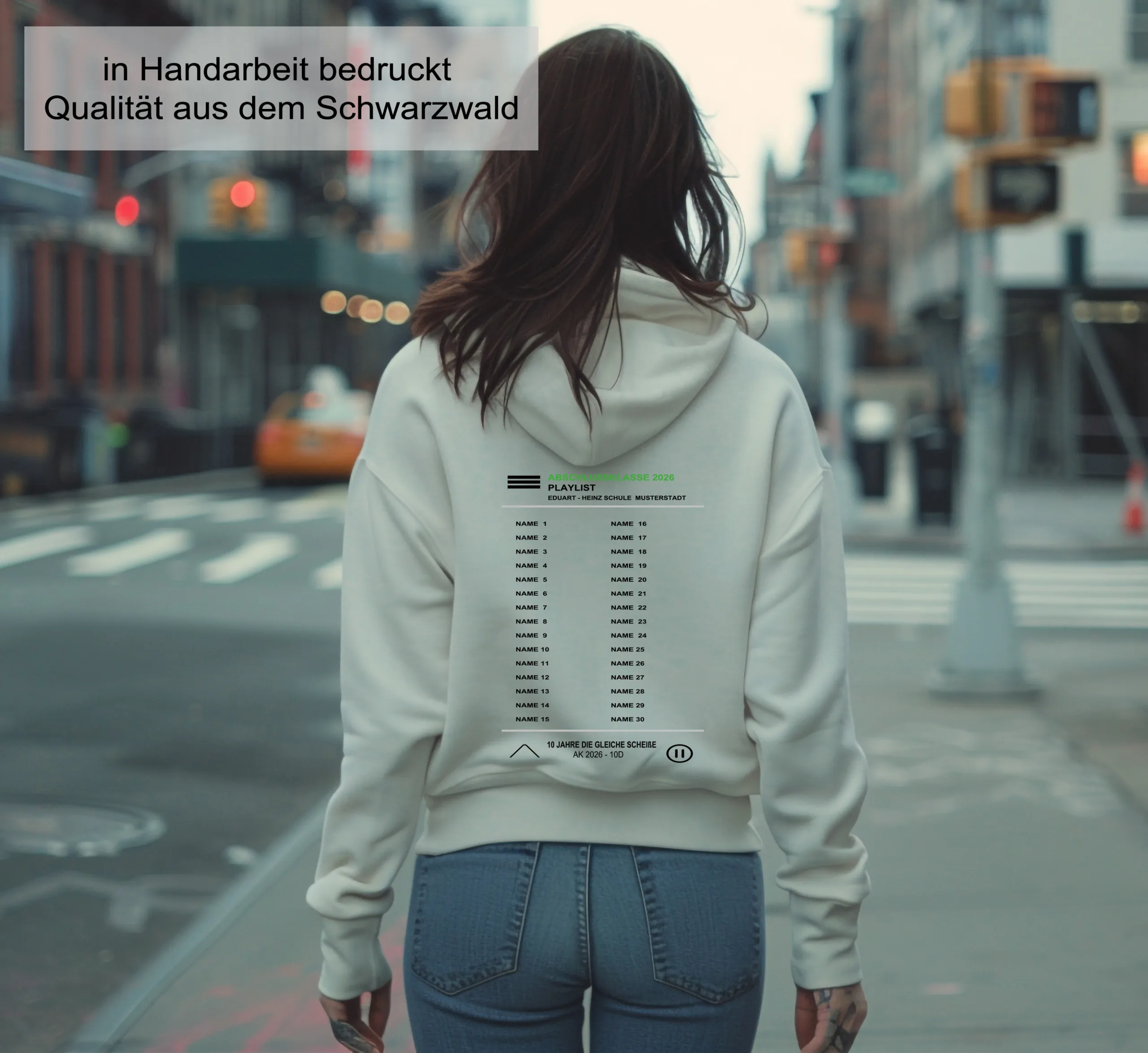 Abschlussklasse Hoodie – Cooler Abi Pullover mit AK Logo – Abschlussklasse Geschenk – Unisex Kapuzenpullover Schulabschluss Hoodie mit Print – Bild 5