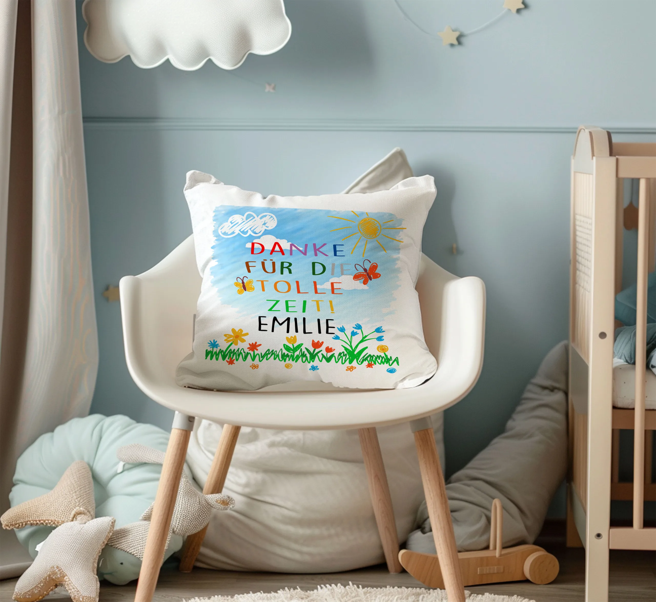 Erzieherin Geschenk Kissen zum Abschied – Persönliches Danke aus dem Kindergarten – Bild 6