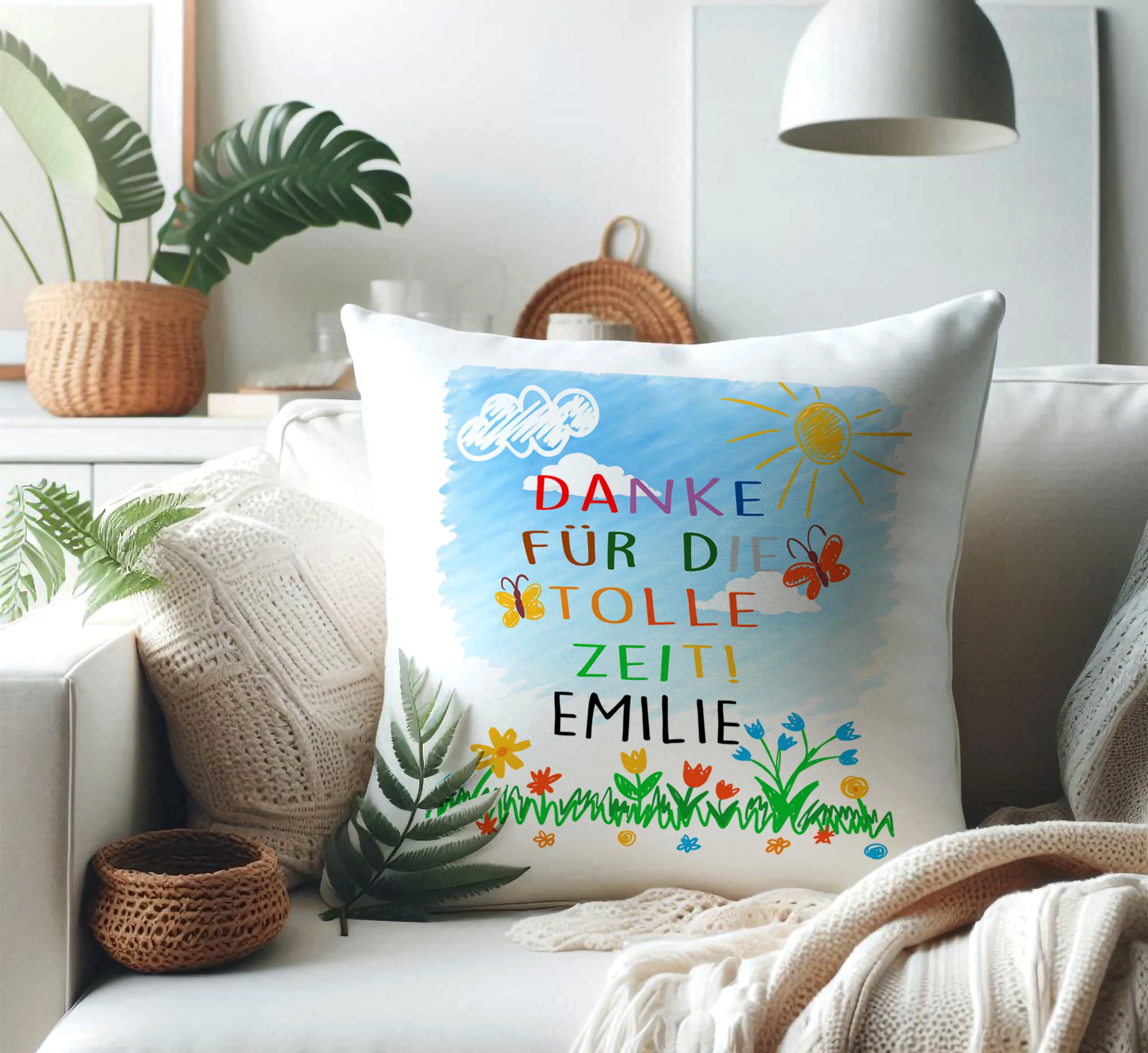 Erzieherin Geschenk Kissen zum Abschied – Persönliches Danke aus dem Kindergarten – Bild 7