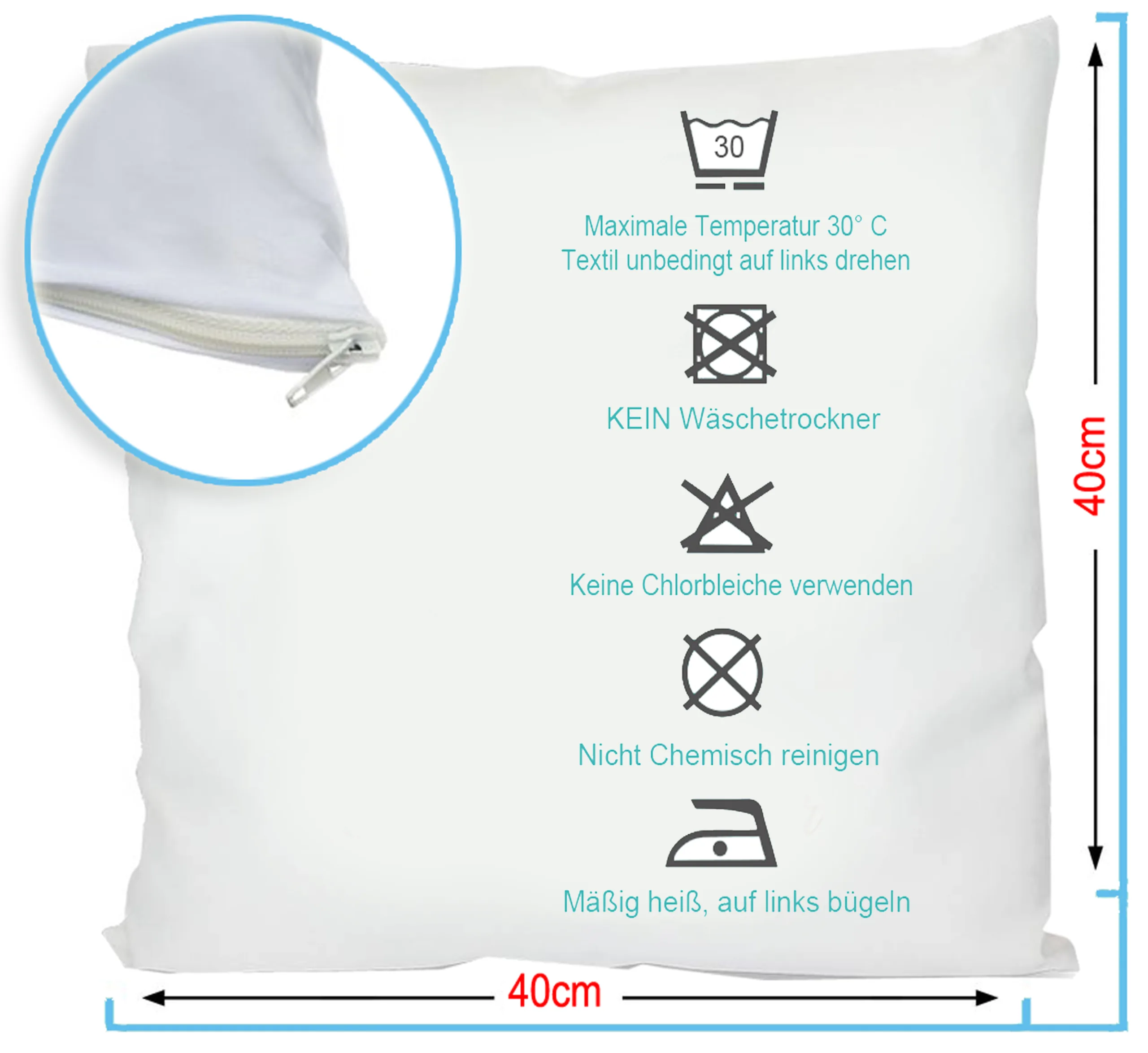 Glücksbringer Kissen mit Schaf, Pilz und Kleeblatt | Süßes Dekokissen, Geschenkidee – Bild 7