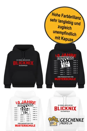 Abschluss Hoodie Blicknix– Cooler Abi Pullover mit AK Logo – Abschlussklasse – Unisex Kapuzenpullover Schulabschluss Hoodie mit Print