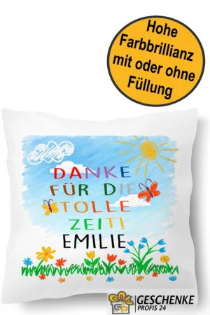 Erzieherin Geschenk Kissen zum Abschied – Persönliches Danke aus dem Kindergarten