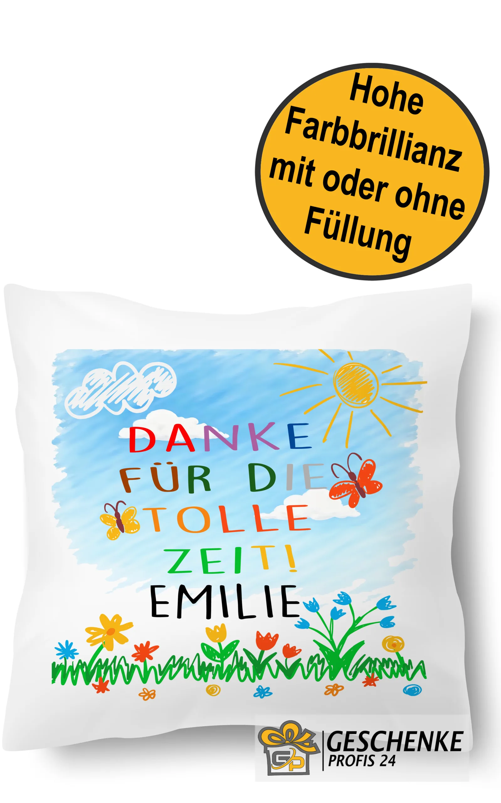 Erzieherin Geschenk Kissen zum Abschied – Persönliches Danke aus dem Kindergarten