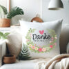3 danke für die tolle zeit mit blumenkreis und herz wunderschönes kissen zum abschied 3