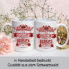 Feuerwehr Tasse „Feuerwehr Weil Superheld Keine Berufsbezeichnung Ist Mit Orangem Henkel – Geschenk Fuer Feuerwehrleute. Bild_partnertassen