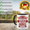 Feuerwehr Tasse „Feuerwehr Weil Superheld Keine Berufsbezeichnung Ist Mit Orangem Henkel – Geschenk Fuer Feuerwehrleute. Bild_tisch
