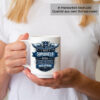 Frau Mit Polizist Tasse Mit Lustigem Superheld Spruch Und Blauem Polizei Design Als Geschenk