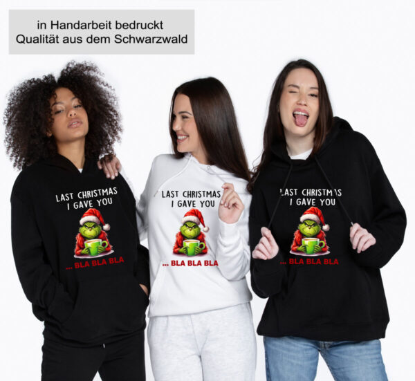 Frauen Mit Hoodie Mit Weihnachtsmonster Last Christmas Bla Bla Bla
