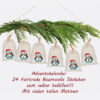 Kinder Freuen Sich Ueber Einen Adventskalender Aus 24 Baumwoll Saeckchen Mit Niedlichem Pinguin Motiv – Wiederverwendbarer Weihnachtskalender Zum Selbstbefuellen. Advent_saeckchen_zweig