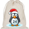 Kinder Freuen Sich Ueber Einen Adventskalender Aus 24 Baumwoll Saeckchen Mit Niedlichem Pinguin Motiv – Wiederverwendbarer Weihnachtskalender Zum Selbstbefuellen. Saeckchen_einzel