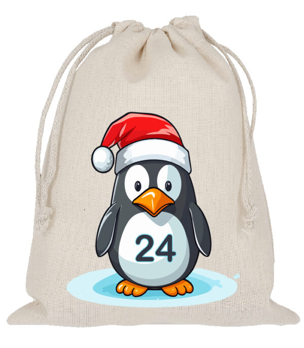 Kinder Freuen Sich Ueber Einen Adventskalender Aus 24 Baumwoll Saeckchen Mit Niedlichem Pinguin Motiv – Wiederverwendbarer Weihnachtskalender Zum Selbstbefuellen. Saeckchen_einzel