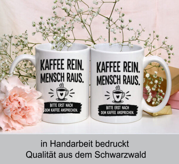 Lustige Kaffeetasse Mit Spruch „Kaffee Rein. Mensch Raus. – Witzige Geschenkidee Fuer Kaffeeliebhaber Bild_partnertassen Lustige Kaffeetasse Mit Spruch „Kaffee Rein. Mensch Raus. – Witzige Geschenkidee Fuer Kaffeeliebhaber Bild_partnertassen