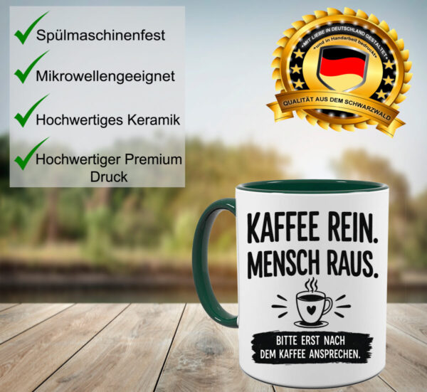 Lustige Kaffeetasse Mit Spruch „Kaffee Rein. Mensch Raus. – Witzige Geschenkidee Fuer Kaffeeliebhaber Bild_tisch Lustige Kaffeetasse Mit Spruch „Kaffee Rein. Mensch Raus. – Witzige Geschenkidee Fuer Kaffeeliebhaber Bild_tisch