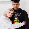 Paar Mit Hoodie Mit Weihnachtsmonster Last Christmas Bla Bla Bla Schwarz