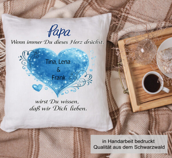 Personalisiertes Papa Kissen Mit Herz Und Liebevoller Botschaft Als Geschenk Fuer Papa Kissen Fruehstueck Personalisiertes Papa Kissen Mit Herz Und Liebevoller Botschaft Als Geschenk Fuer Papa Kissen Fruehstueck