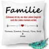 Familien Kissen Zuhaise Ist Wo Das Leben Beginnt Un Ddie Liebe Niemals Endet
