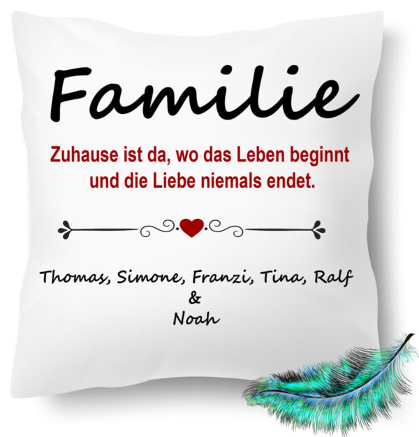 Familien Kissen Zuhaise Ist Wo Das Leben Beginnt Un Ddie Liebe Niemals Endet Familien Kissen Zuhaise Ist Wo Das Leben Beginnt Un Ddie Liebe Niemals Endet