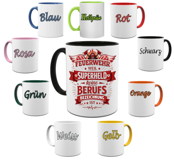 Feuerwehr Tasse Kreis Rund