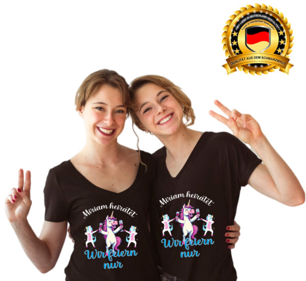 Jga Tshirt Mit Einhorn Party Crew