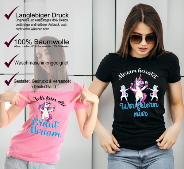 Jga Tshirt Mit Einhorn Und Daten