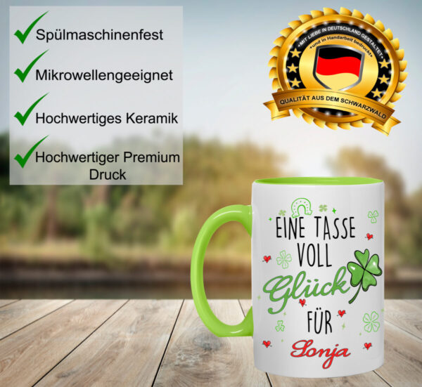 Keramik Tasse Mit Schoenem Spruch Eine Tasse Voll Glueck Fuer Personalisiert Mit Wunschnamen Bild_tisch