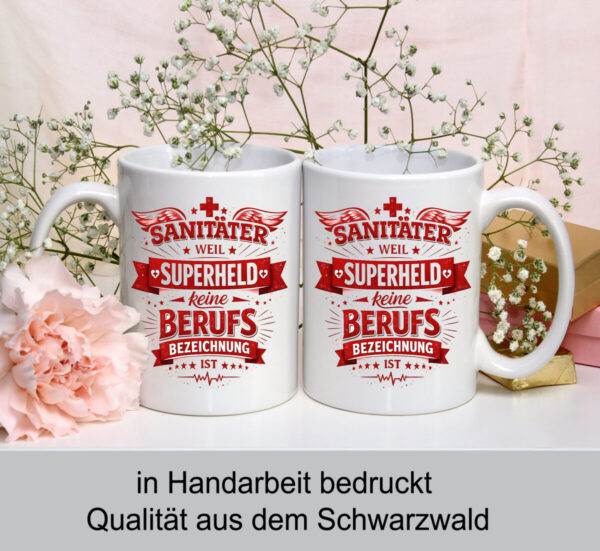 Keramikpartner Tasse Mit Dem Spruch Sanitaeter Weil Superheld Keine Berufsbezeichnung Ist