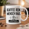 Schoene Weisse Keramik Tasse Mit Lustigem Spruch Kaffee Rein Mensch Raus Schoene Weisse Keramik Tasse Mit Lustigem Spruch Kaffee Rein Mensch Raus