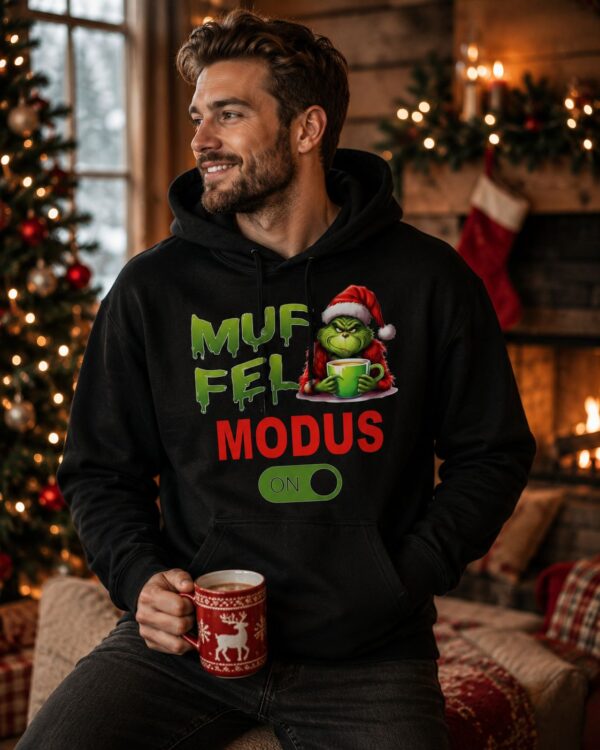 Weihnachtsmuffel_schwarz_schoener Hoodie Mit Geschenkenund Mann