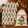 Adventskalender Mit 24 Baumwollsaeckchen Zum Befuellen Auf Festlicher Weihnachtskulisse. Lustige Monste Motive Mit Weihnachtsmuetze Nachhaltiger Adventskalender Fuer Kind