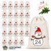 Schneemann Adventskalender Mit 24 Baumwoll Saeckchen Zum Befuellen. Wiederverwendbar Liebevoll Gestaltet Und Perfekt Fuer Kinder Erwachsene. Jetzt Entdecken