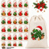Adventskalender Saeckchen Zum Selbstbefuellen Fuer Jede Altersklassen Von 1 24 Mit Nikolausmuetze